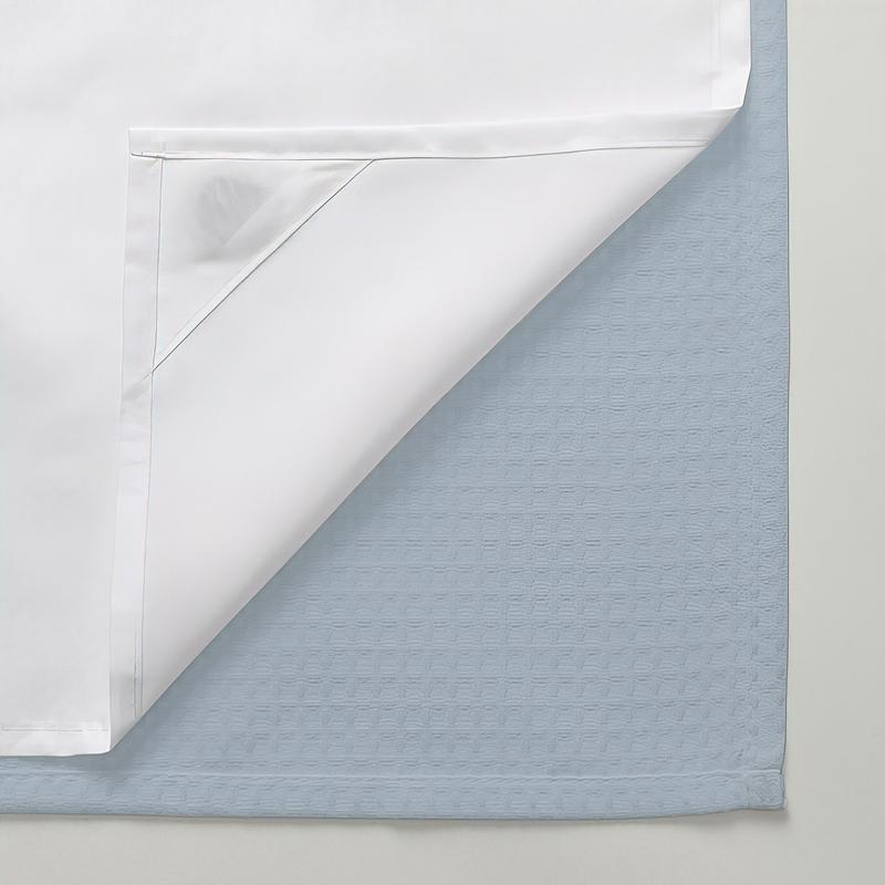 Color Gradient Waffle Shower Curtain, 10 Colors Available, Quick No-Hook Installation, Double Layer with Inner Liner, Stylish Bathroom Decor for Home, Hotel, Salon, Dorm, Bathroom Accessory