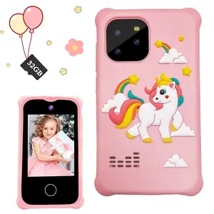 Kids Smart Phone for Girls, Kids Toys Cell Phone 2.8" Touchscreen Toddler Learning Play Toy Phone with Dual Camera, Game, Music Player, 32GB Card Birthday Gifts for Girls Boy Age 4-12