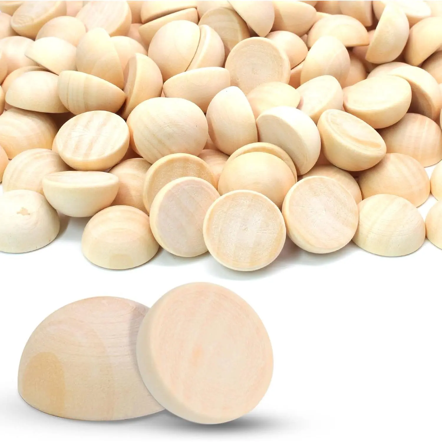 Half Wooden Beads, 20 mm, 200 count | Split  Balls, Unfinished, Half  Sphere, DIY Crafts,  Party Ornament