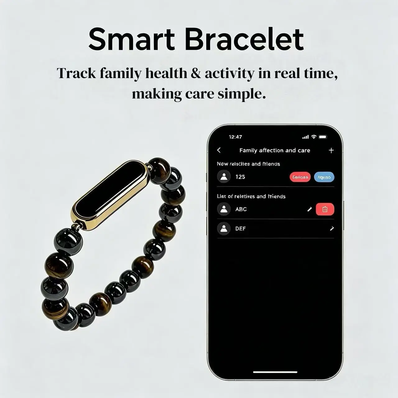 IP68 Waterproof Smart Bracelet, Wearable Fitness Trackers, Multi-Sport Modes, Heart Rate Blood Oxygen Sleep Tracking, Step Counter, Magnetic Charging, Unisex