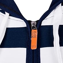 Women Plain Zipper Spring Hoodie Striped Hooded Jacket