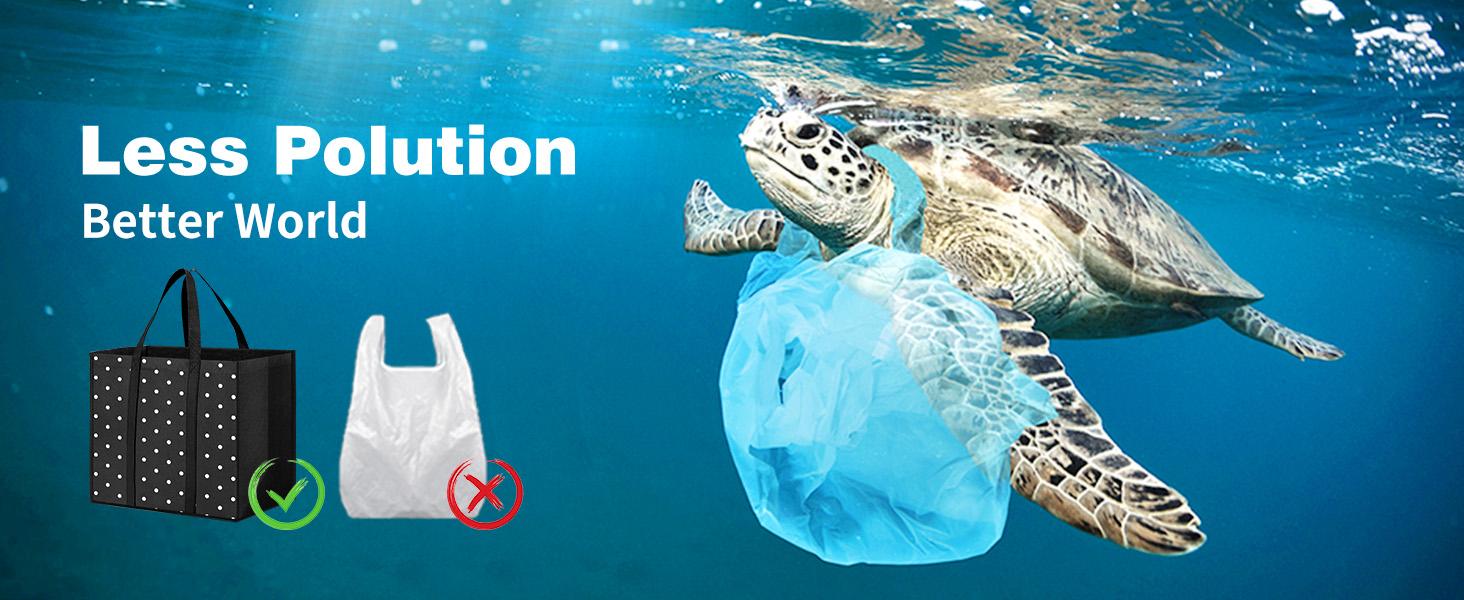 10 Pack Reusable Grocery Bags for Groceries 35L Large Capacity Heavy Duty Waterproof Bags for Shopping and Picnic with Sturdy Handles