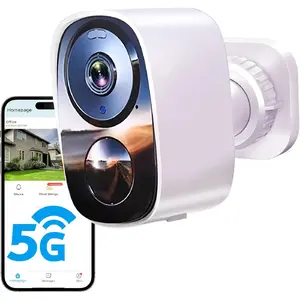 2.4G & 5G 2K Wireless Outdoor Security Camera, Free Cloud Storage, 2-Way Talk, AI Motion Detection, Spotlight Siren Alarm, Waterproof Infrared Night Vision Alexa Compatibility
