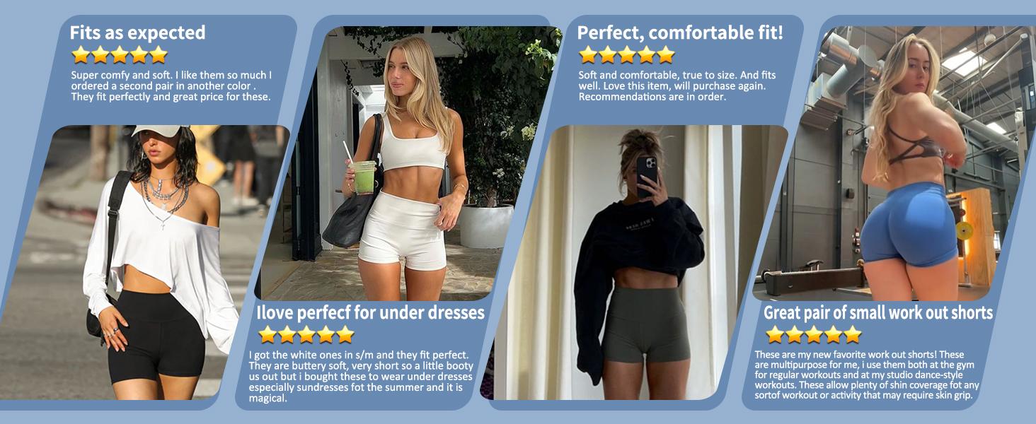 Women's 3"/5" High Waisted Biker Shorts - Spandex Yoga, Workout, Cycling, Volleyball, Dance | Athletic Booty Shorts