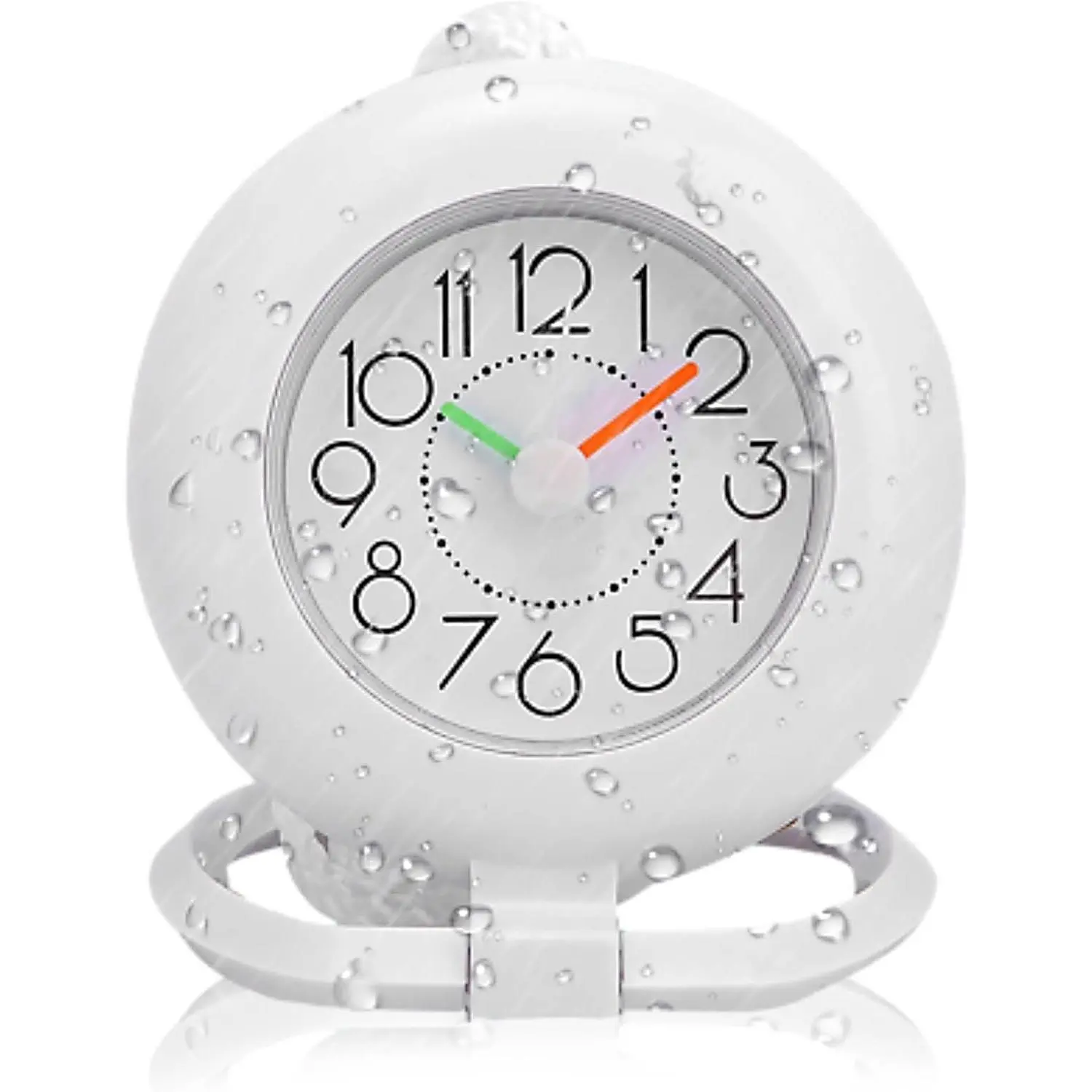 Waterproof Digital Shower Clock, Waterproof Bathroom Timer, Hanging Timer for Kitchen Home Wall and Table Decoration, White