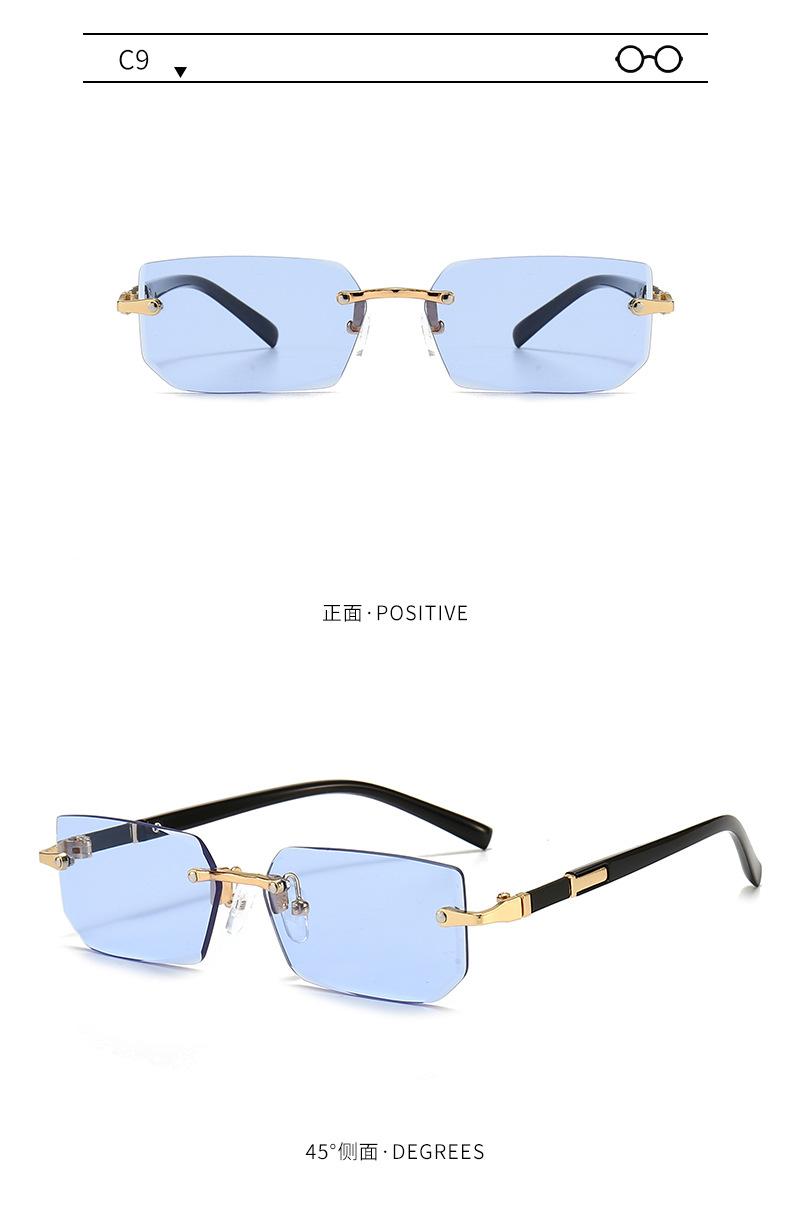 New Frameless Fashion Sunglasses European and American Trendy Cut Edge Sunglasses Personality Jelly Color Sunglasses Frameless Sunglasses Retro Vintage Sunglasses for Women Polarized Driving Sunglasses Trendy Sunglasses UV400 Protection