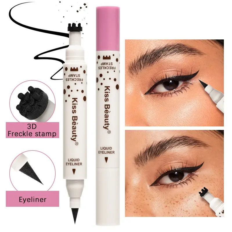 Dual-Ended Freckle Pen, Natural Look, Easy Application, Waterproof, Sweatproof, Long-Lasting, Eyebrow Pencil, Single Item