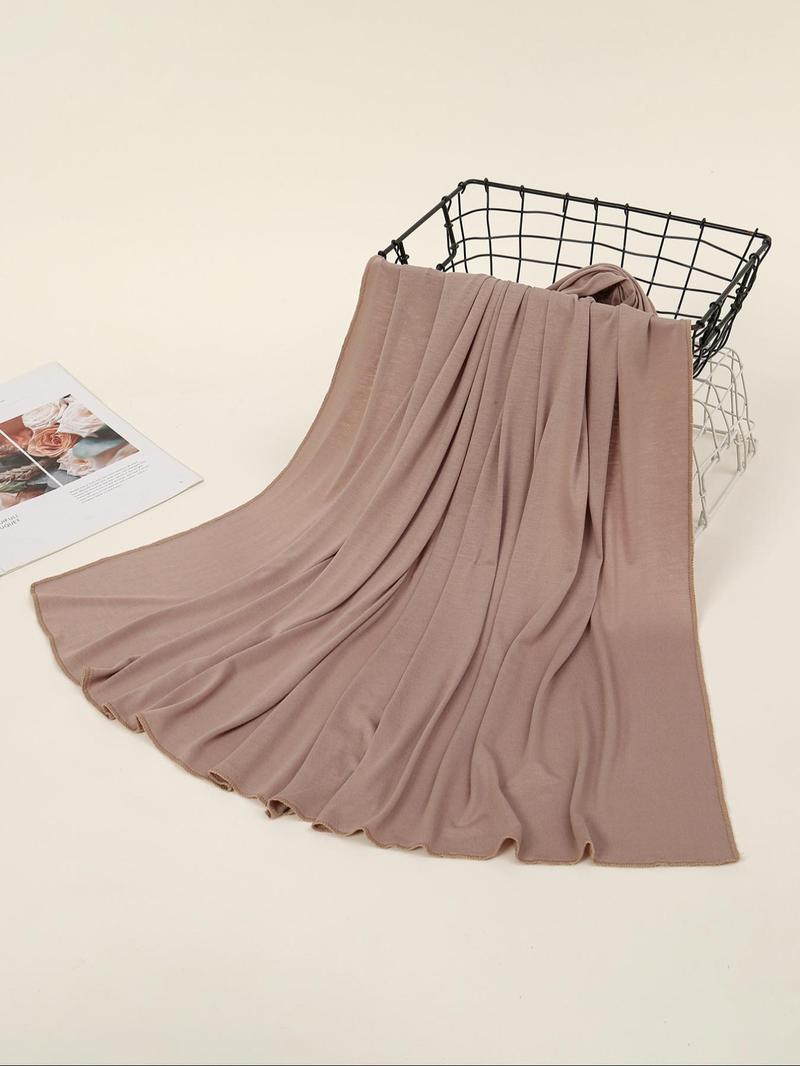 Women's Solid Color Khimar, Modest Casual Soft Comfortable Hijab for Daily Wear, Women's Islamic Clothing for All Seasons, Modesty