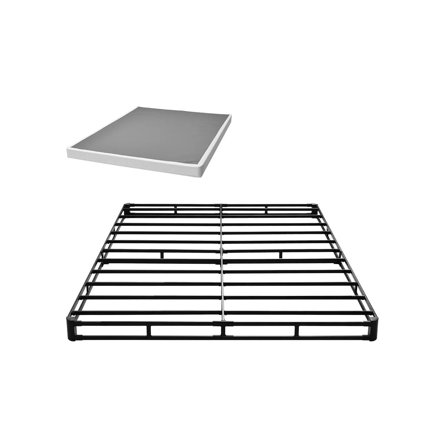 VEVOR Queen Size Box Spring Mattress Base, Heavy Duty Metal Frame with Washable Cloth, 4 in Height, 3500 lb Max Weight Capacity, Easy Assembly, 79.1Lx59.4Wx4H in Dimensions