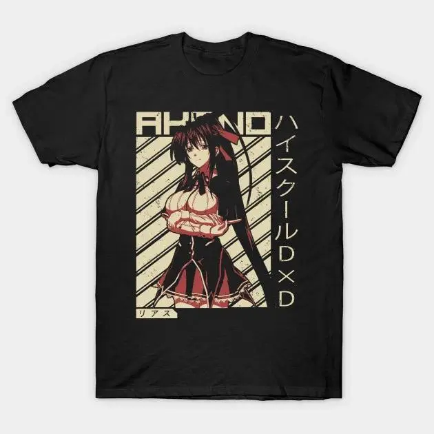 Men T-shirt Akeno Himejima Highschool DxD Wifu Anime Shirt Tshirt Women T Shirt Summer Polyester-cotton blend Tees Hip Hop Harajuku