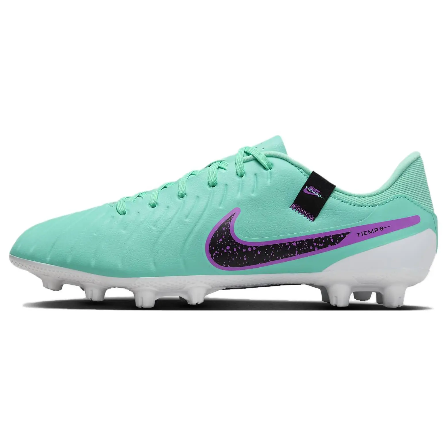 Nike Tiempo Legend 10 Low-Cut Laced HG Artificial Turf Football Shoes for Men in Purple-Green Trending Shoes, House White Official Shoes to Get / Maison Mihara