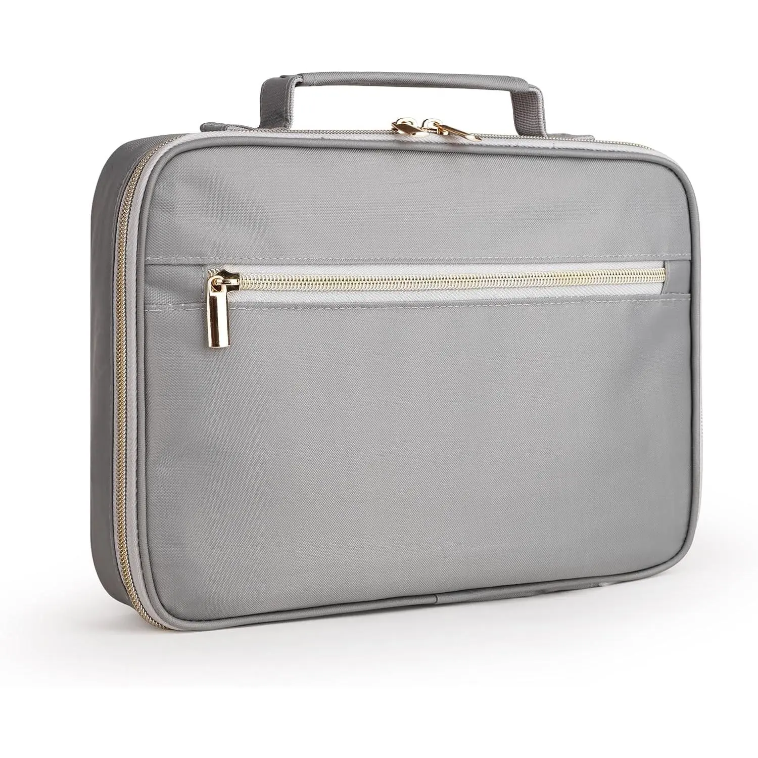 Cover for Women -  Case for Men,Multi-Functional Carrying Organizer,Large Book Case, Study Supplies with Detachable Pen Slots for Church, Office, Travel (Grey)