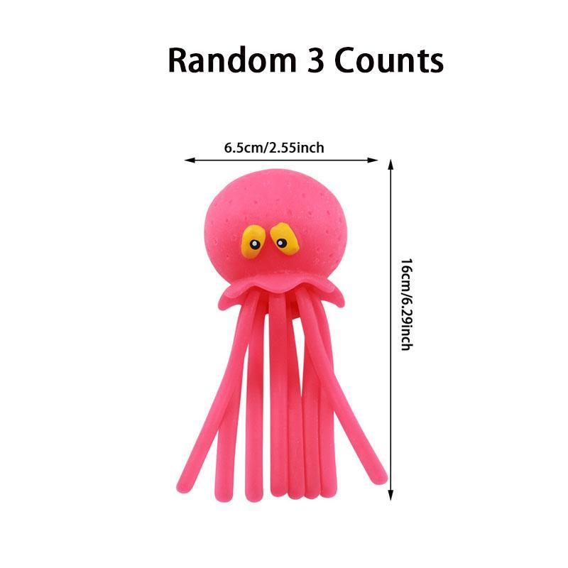 Octopus Design Water Ball (3 Counts/Set), Random Color Octopus Water Bomb, Splash Balls, Swimming Pool Floating Swim Toy, Pool Floaties