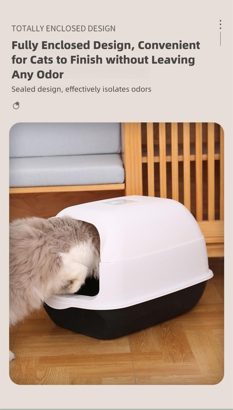 Extra Large Cat Litter Box, Fully Enclosed, Splash-Proof, Odor-Proof, Pet Cleaning Products