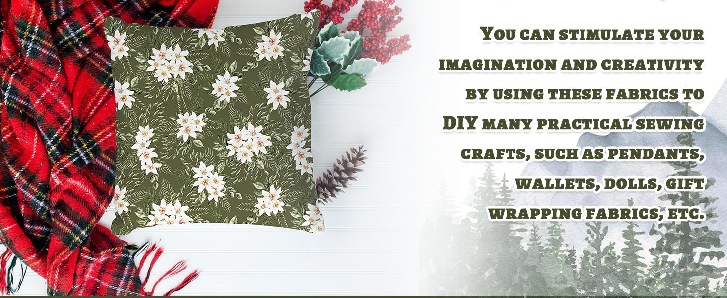 12Pcs Christmas Watercolor Forest Cotton Bundles 18 x 22 Inch Green Christmas Tree Flower Deer Fat Quarter Xmas Quilting Patchwork for DIY Sewing Crafting 12Pcs Christmas Watercolor Forest Cotton Bundles 18 x 22 Inch Green Christmas Tree Flower Deer Fat Quarter Xmas Quilting Patchwork for DIY Sewing Crafting