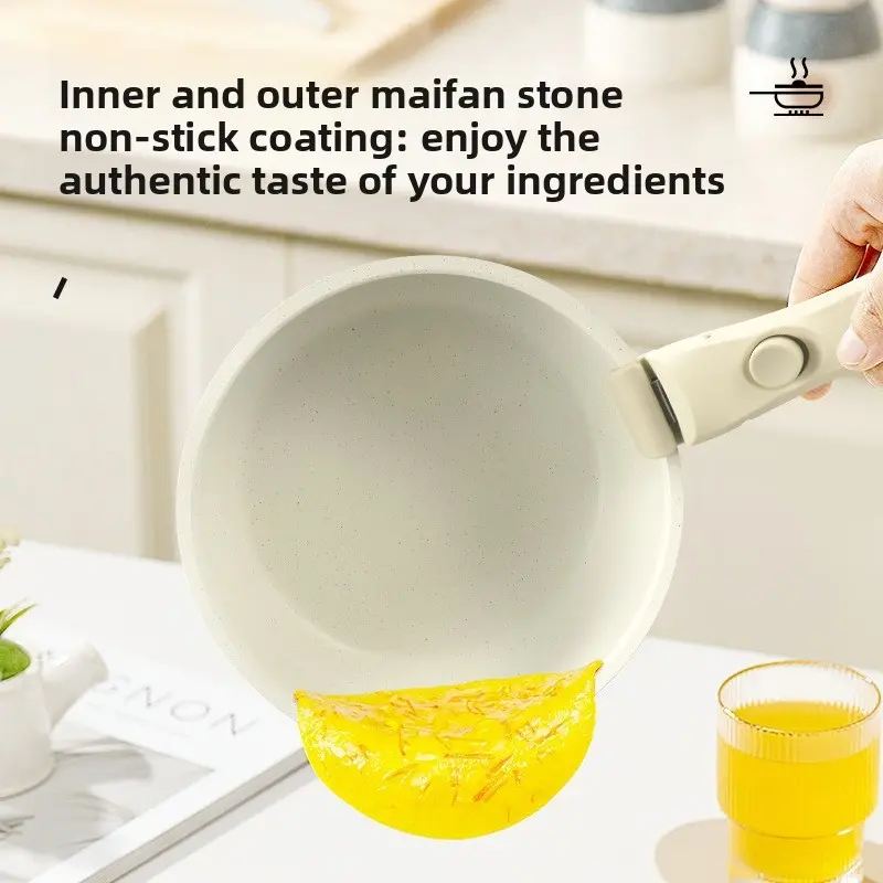 Non-stick Cookware Set with Detachable Handle Portable Soup Frying Pan Set for Home Non-stick Pan Combination