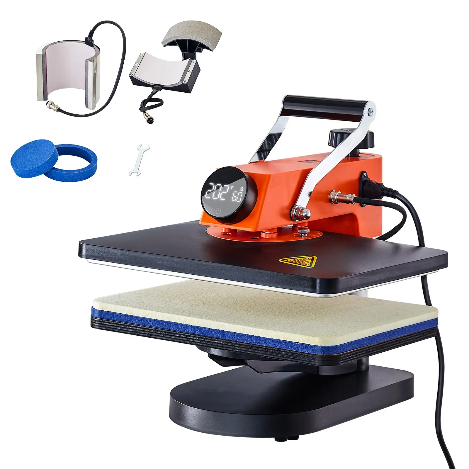 【DealsForYouDays】VEVOR 5-in-1 Heat Press Machine, 12" x 15" Fast Heating, 360 Swing Away Digital Sublimation Transfer, T-Shirt Vinyl Transfer Printer for Banners Canvas Bag Shirts Pillow Cups Tested to UL Standards