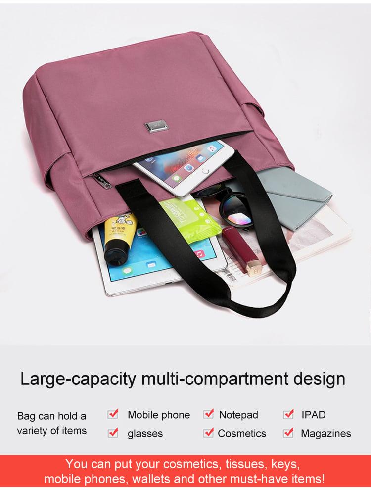 Large capacity waterproof multi pocket nylon shoulder bag for daily use, multifunctional handbag, essential for commuting, recommended latest styles