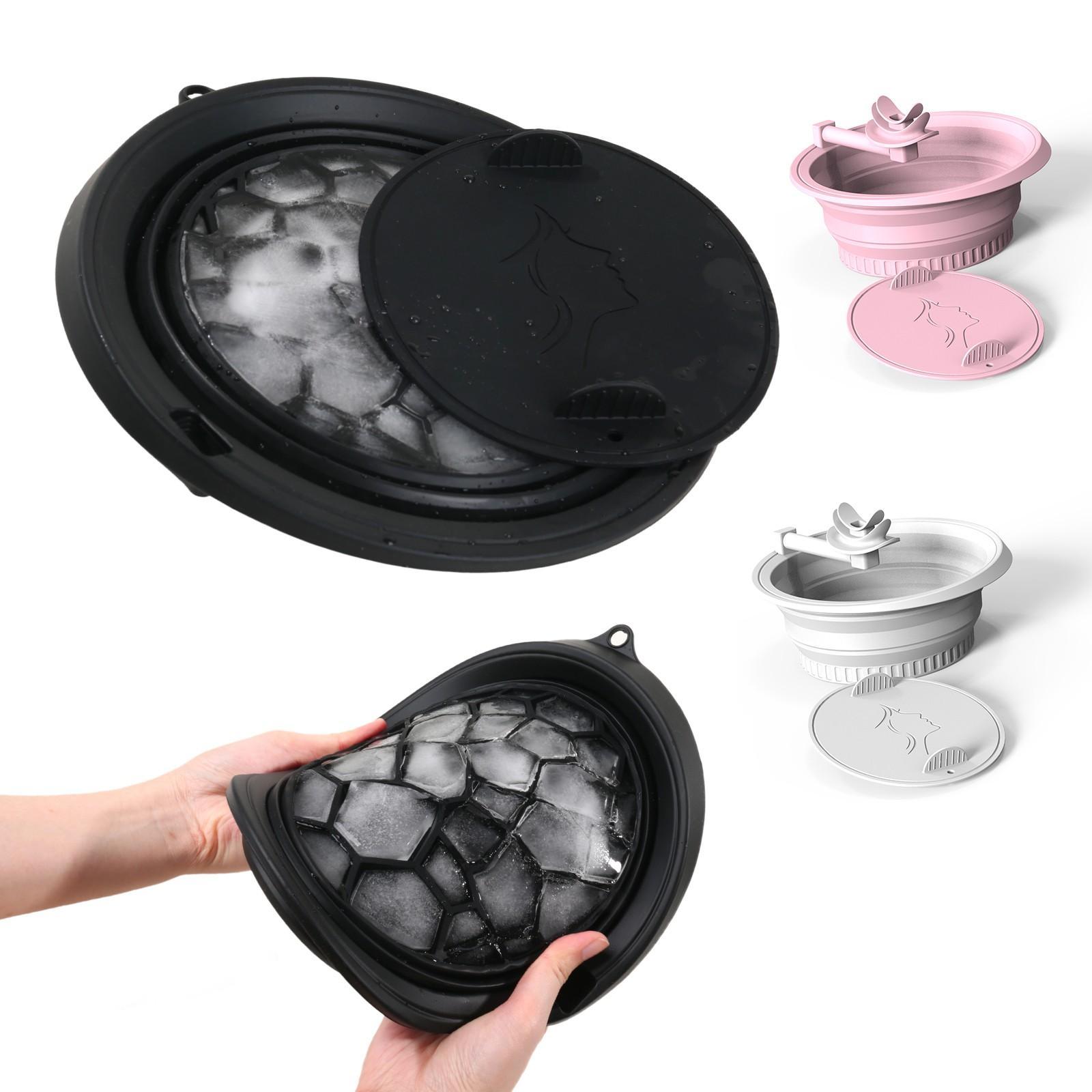 Foldable Ice Facial Wash Basin with Breathing Ice Bath Bowl, Portable Cooling Face Basin for Skincare, Ideal for Home Use,Suitable for women's gifts, holiday gift selection