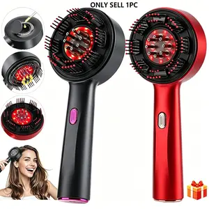 Electric Hair Oil Massager Brush, Dual Mode Electric Scalp Massager Comb, Portable Hair Essence Applicator, USB Rechargeable Massagers, Home Salon Use