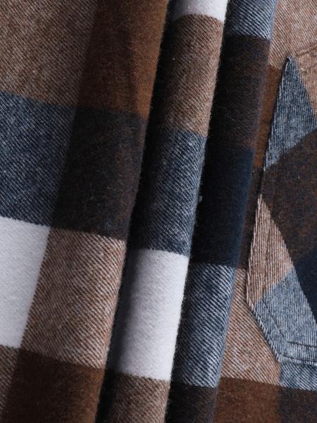 Men's Flannel Hoodie Long Sleeve Fashion Plaid Hooded Shirt Button Neckline with Pockets, Casual Winter Wear for Men