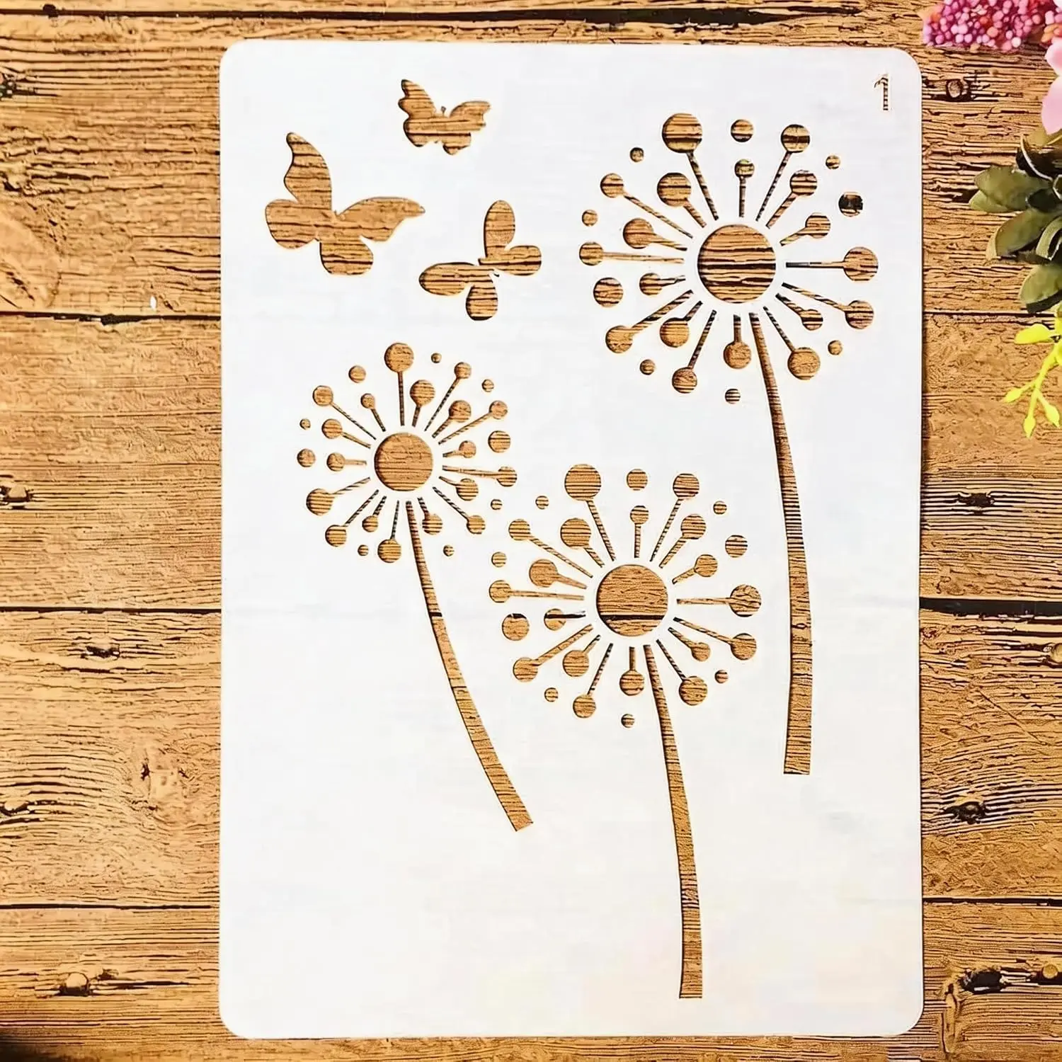 A4  Butterfly and Dandelion Stencil for Painting | Butterflies Layering Template, DIY Wall Art,  Furniture, Scrapbook & Crafts (8.3x11.7inch)