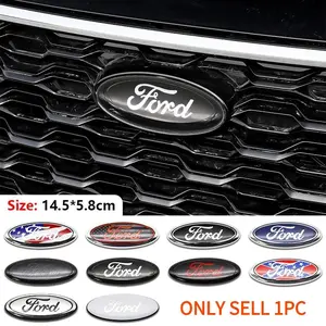 Ford Car Front Rear Emblem 14.5x5.8cm Replacement Part, 3D Badge Upgrade Decoration Sticker, Universal Car Tail Head Decal Ornament, Car Stickers