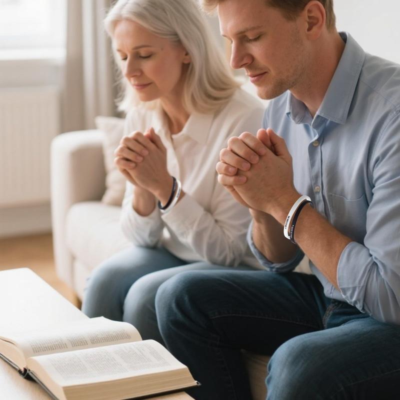 4 Pack Silicone Christian Bracelets, Interchangeable Bible Verses Wristbands for Men Women Teens, Inspirational Faith Jewelry Gift Set