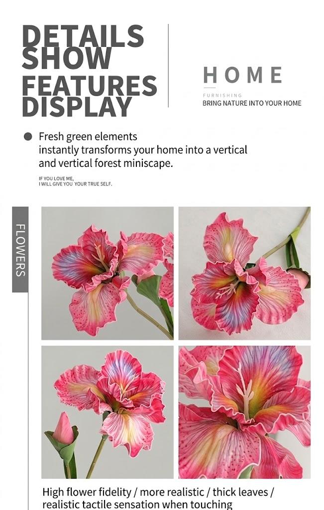 Eternal Iris 3-Stem Bundle| Premium Faux Florals for Mother's Day Gift & Aesthetic Home Decor| Bendable Stems|Premium Faux Florals