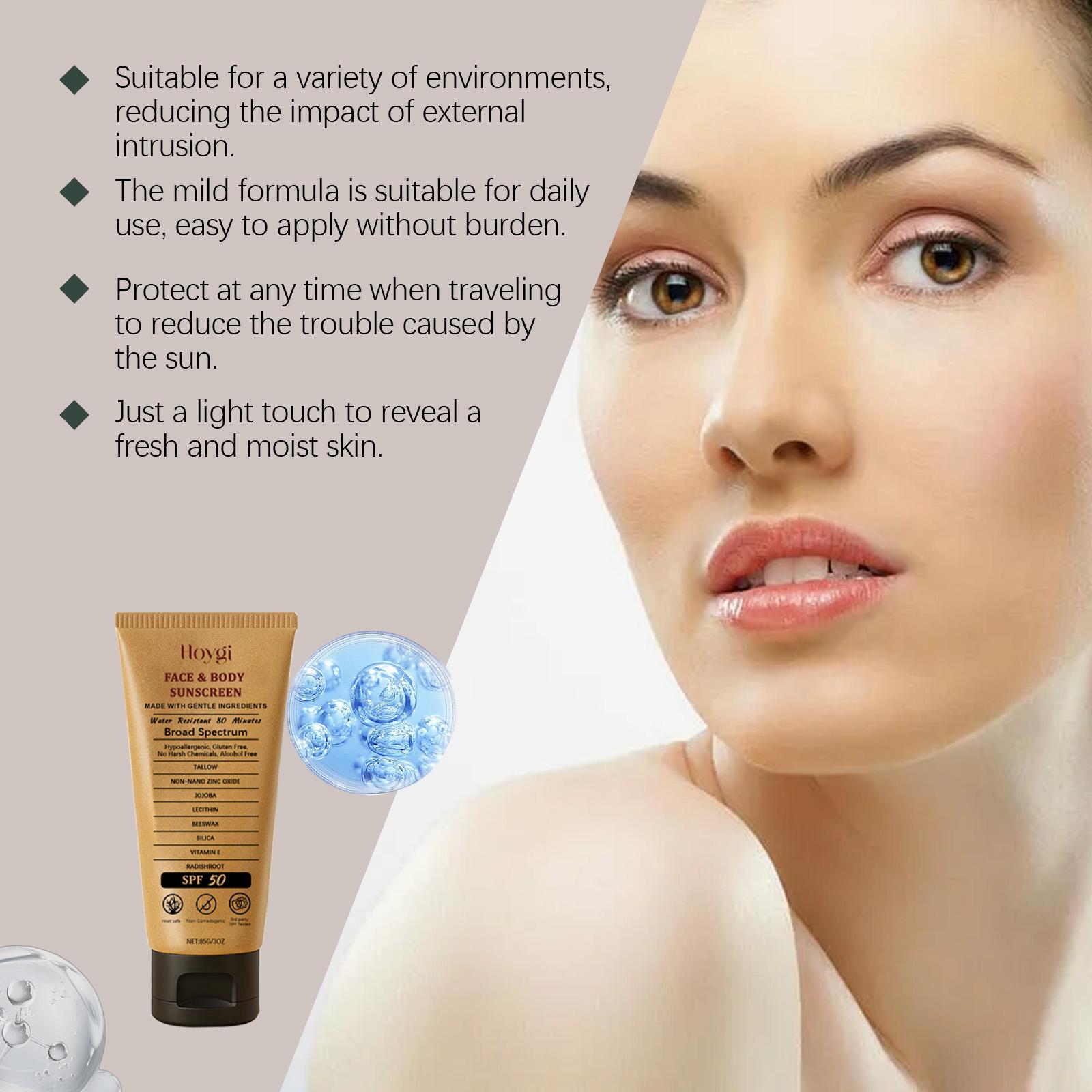 Hoygi Lightweight Protective Cream UV Protection Body Skin Moisturizing Isolation Summer Outdoor Protective Cream