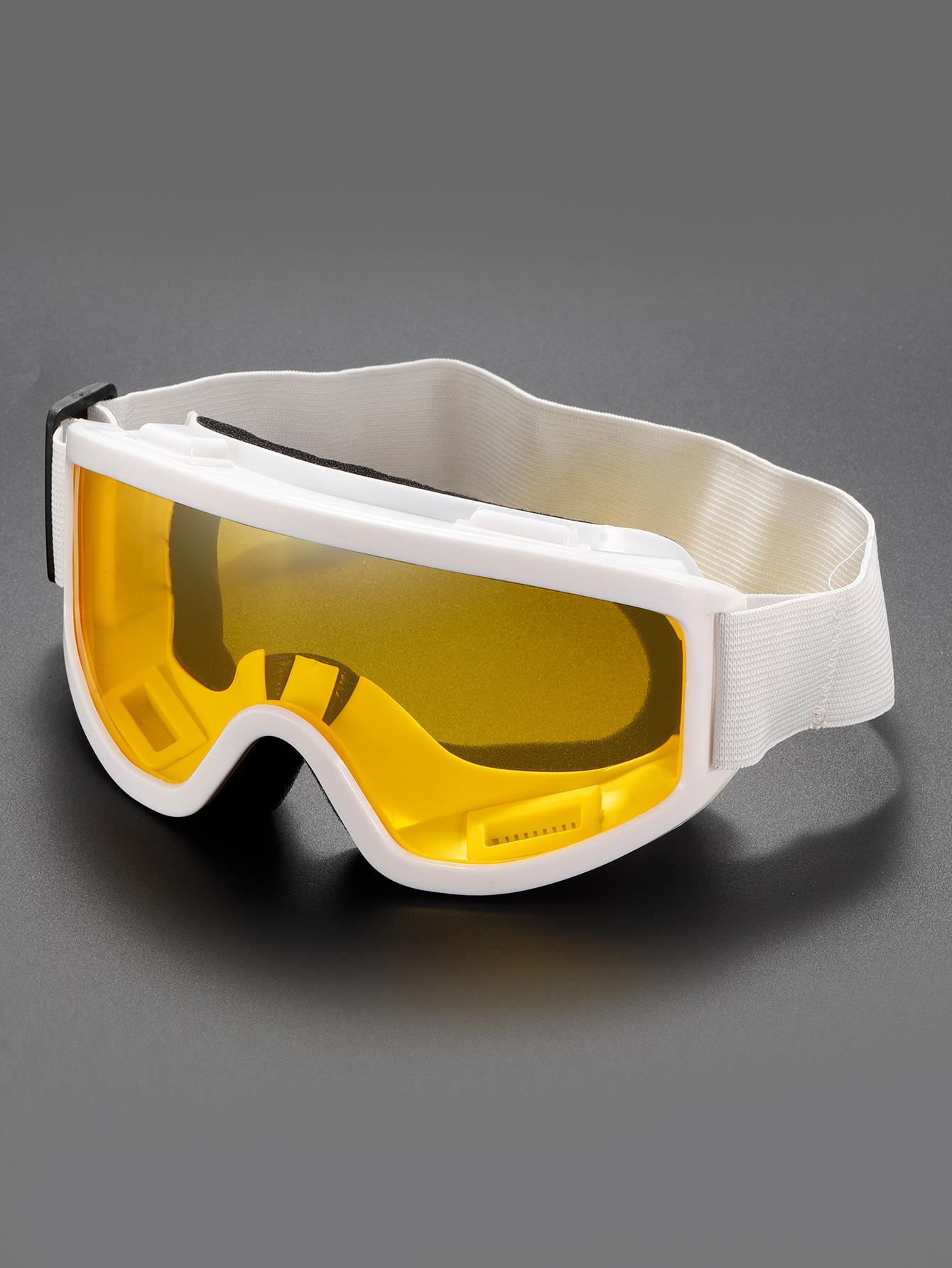 Unisex One-Piece Large-Frame Ski Goggles: Day-Night Versatile Lens, Padded Windproof Fit for Skiing/Snowboarding, High-Definition Anti-Fog Shades for Mountaineering & Winter Adventures