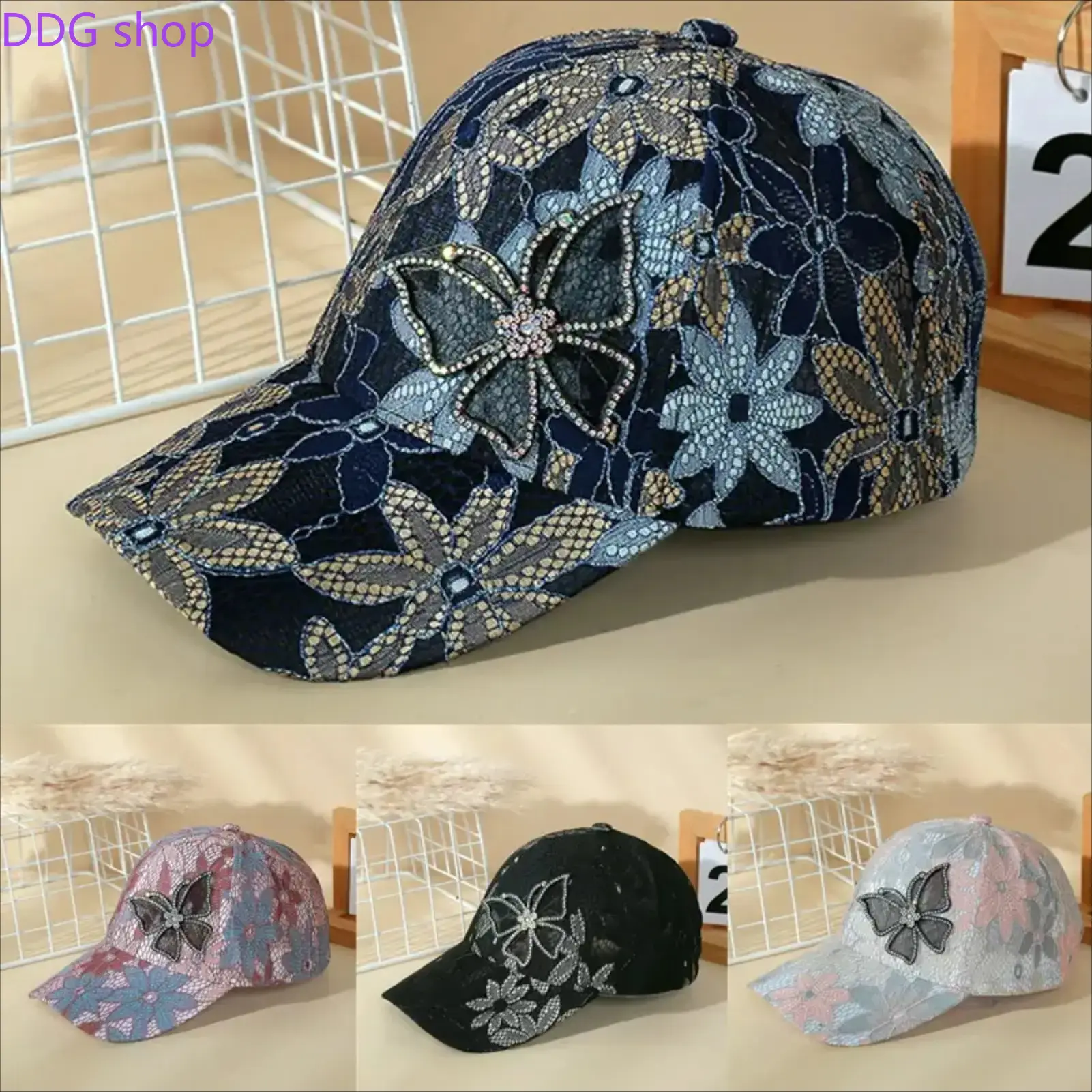 Women's Butterfly Shape Baseball Cap - Hats for Women, Anti-UV, Breathable Lightweight, Solar Protection, Sun Safe Casual Dad Hat for Outdoor Travel & Daily Wear, Ideal Best Friend Gift, Anti-Uv Hats