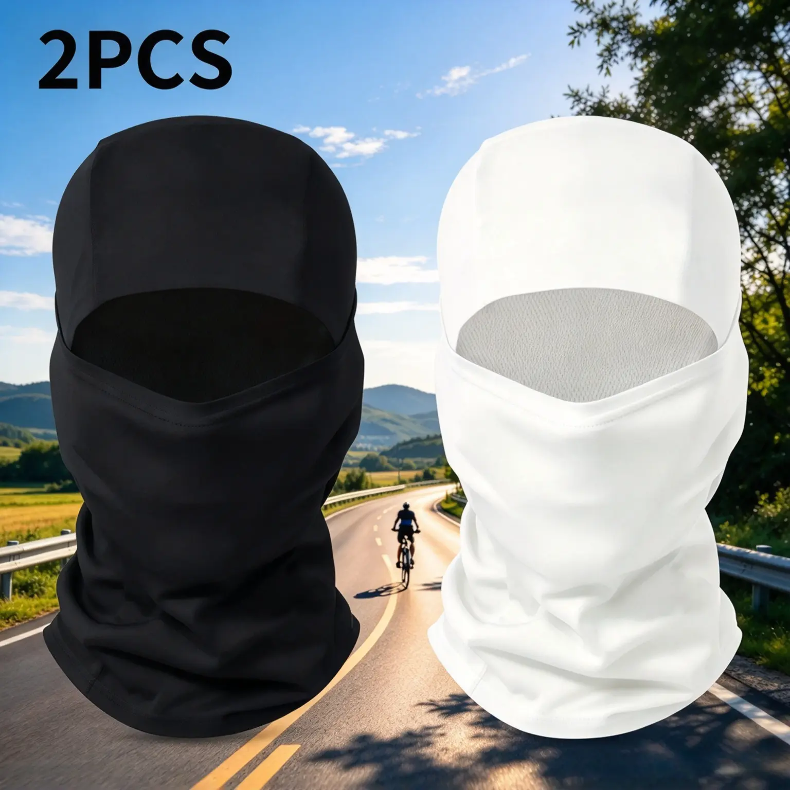 Fitted Camouflage Ski Mask Balaclava, Lightweight, Breathable, Quick-Dry Full Face Cover, Outdoor Headwear for Skiing Sports