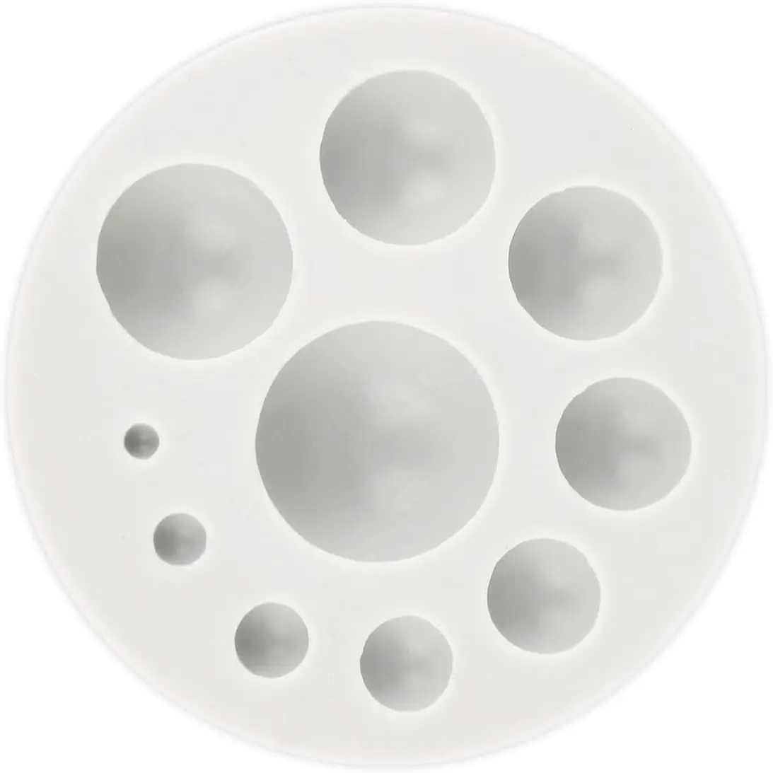 Half Round Ball Polymer Clay Molds,  Clay Half Sphere Maker with 10 Size  Fondant Mold for Earrings Pendants Beads Making Supplies