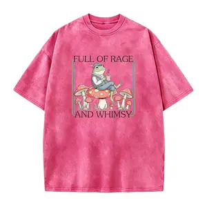 Full Of Rage and Whimsy' Shirt : Retro Cottagecore Frog With Coffee Tee