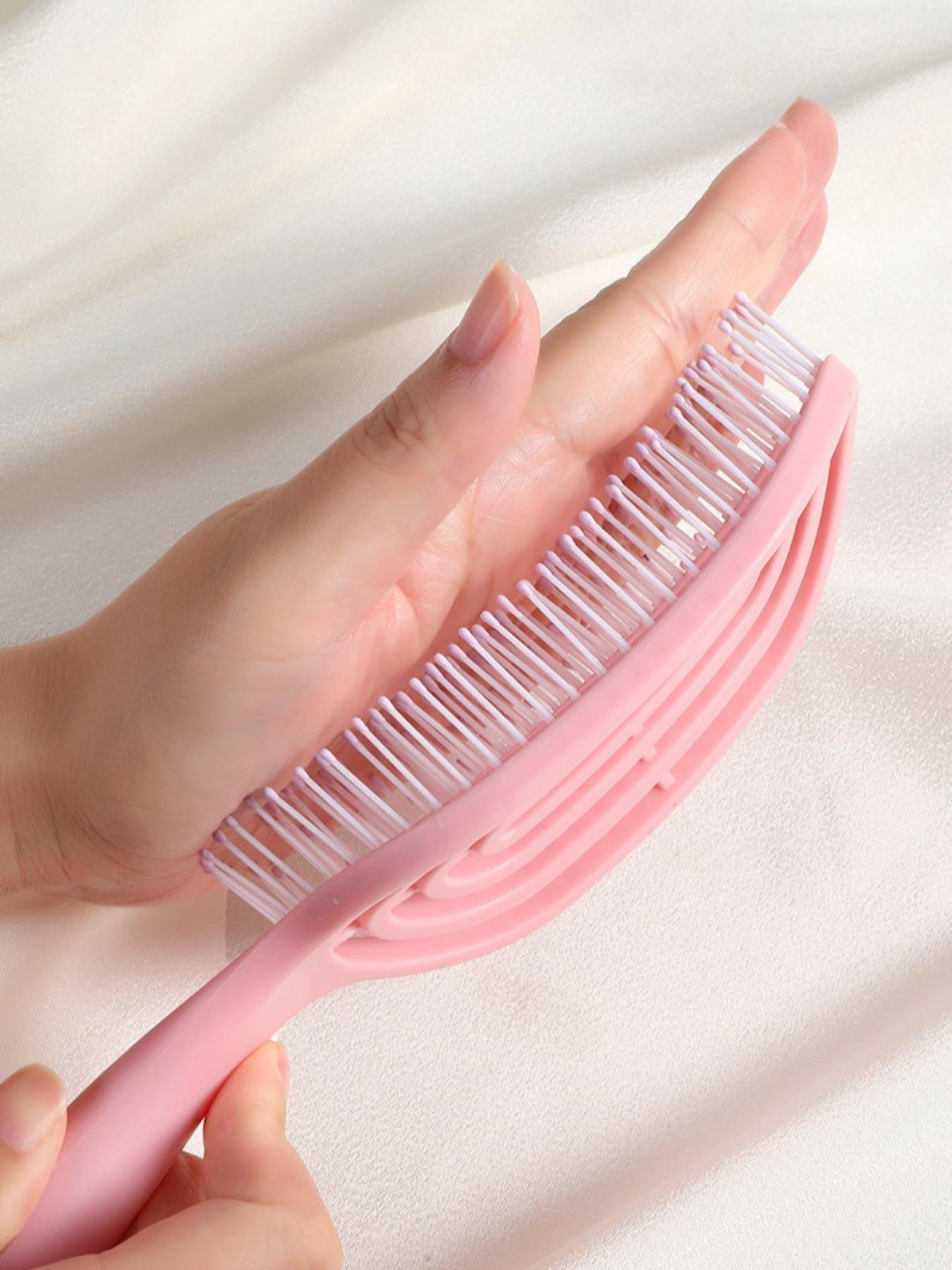 Hollow Out Detangling Hair Brush , high skull top curved comb, airbag comb, massage curly hair styling home comb，Vented Detangling Brush For Long, Thick, Curly, Tangled, Wet, And Dry Hair， For All Hair Types, Detangling Hairbrush