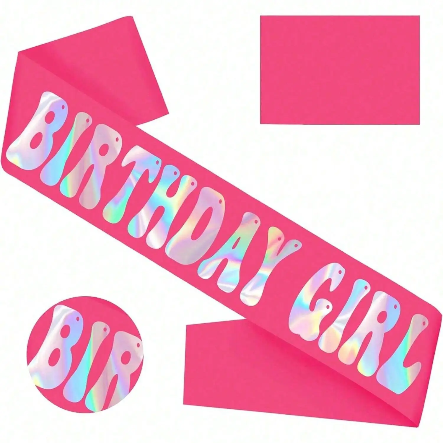 Black Satin Birthday Sash with Vibrant Iridescent Foil Lettering, Shiny Universal Milestone Party Accessory Fit all Ages Birthday Sash, Glitter Photo Booth Prop Costume Decor, Ideal Birthday Party Favor Gift for Girls Ladies