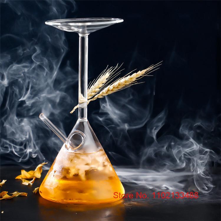 Creative Glass Cup Upside Down Martini Cocktail Glasses Restaurant Cuisine Sashimi Dry Ice Container Leisure Bar Cold Drink Cup