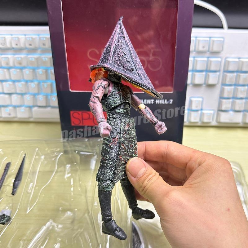 Figma Sp-055 Silent Hill Pyramid Head Action Figure 17cm Red Pyramid Thing Revelation 3D Figure PVC Bubble Head Nurse Model Toys