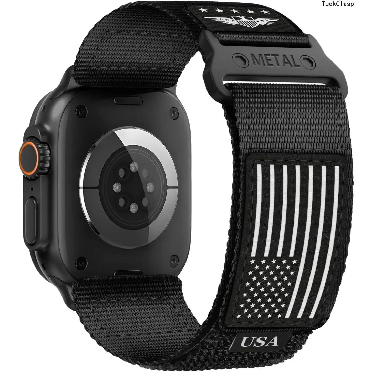 2026 New Rugged Nylon  Band, Compatible with Ultra 2/Ultra 3, Series 11/10/9/8/7/6/5/4/3 & SE, Soft Woven Star-Stripes Flag Wrist Strap for Men, Fits 49mm 46mm 45mm 44mm 42mm iWatch