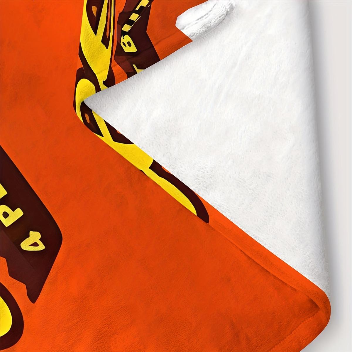 Reese'S Peanut Butter Cups Flannel Throw Blanket - Contemporary Style, Soft And Cozy, All-Season Multipurpose, Machine Washable, Digital Print, 200-250Gsm, Ideal for Sofa, Bed, Office, Camping, Travel - Great Gift for All Occasions