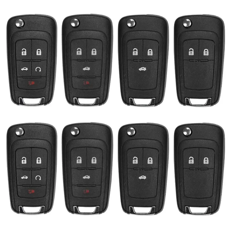 2/3/4/5 Buttons Flip Remote Key Shell Case Key Fob Cover For Chevrolet Opel Buick Camaro Cruze Astra Insignia HU100 Uncut Blade No Electronics