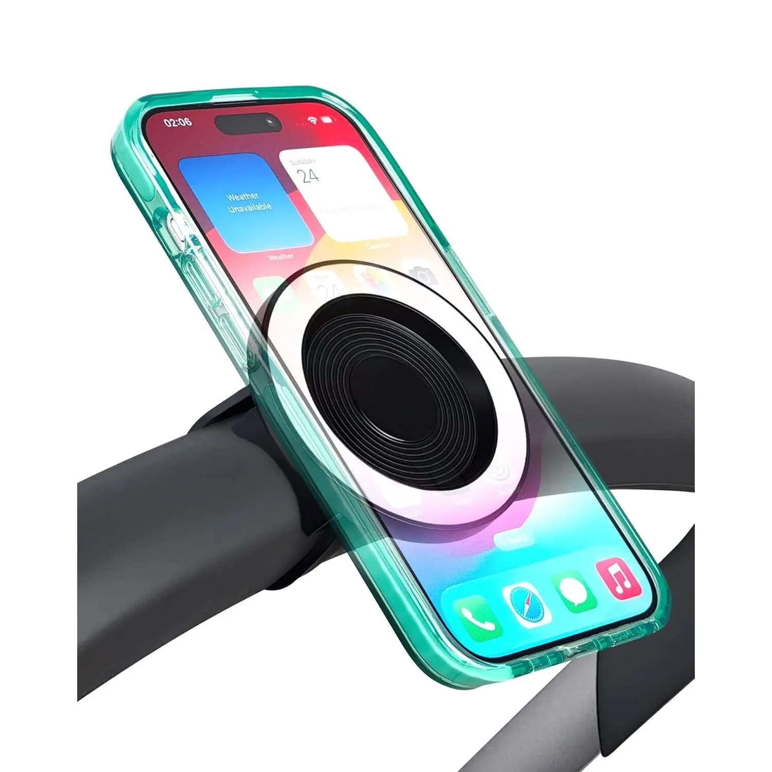 Magnetic Phone Holder for Stroller, Shopping Cart & Golf Push Cart |   Handlebar Phone Mount for MagSafe |   Strap with Strong Magnet for Mag Safe |   Stroller Accessories for Uppababy, Nuna, Bugaboo...