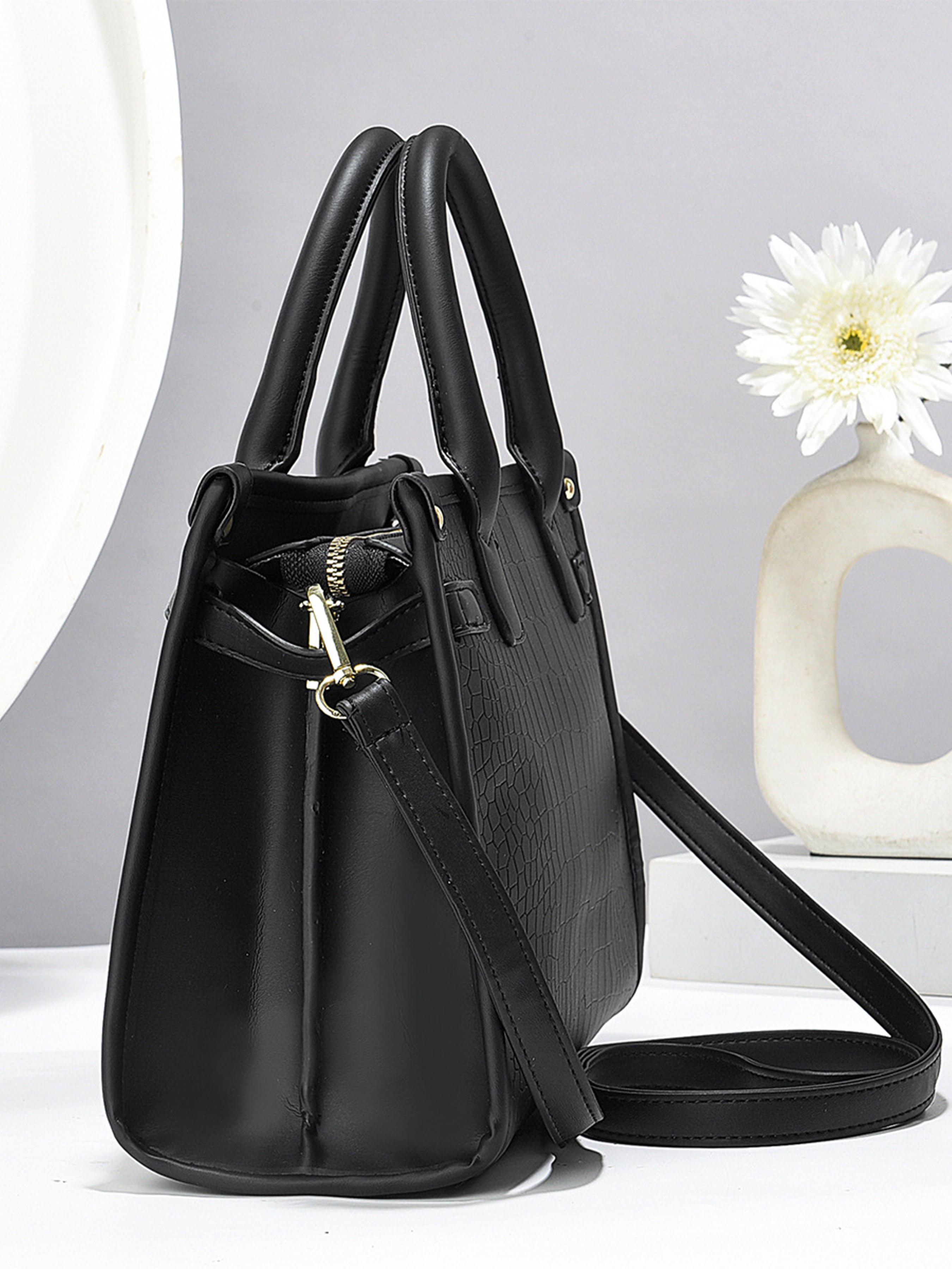 Women Purses and Handbags 3PCS Set Tote Shoulder Bag Top Handle Satchel Purse with Matching Wallet for Work Daily Use Gift