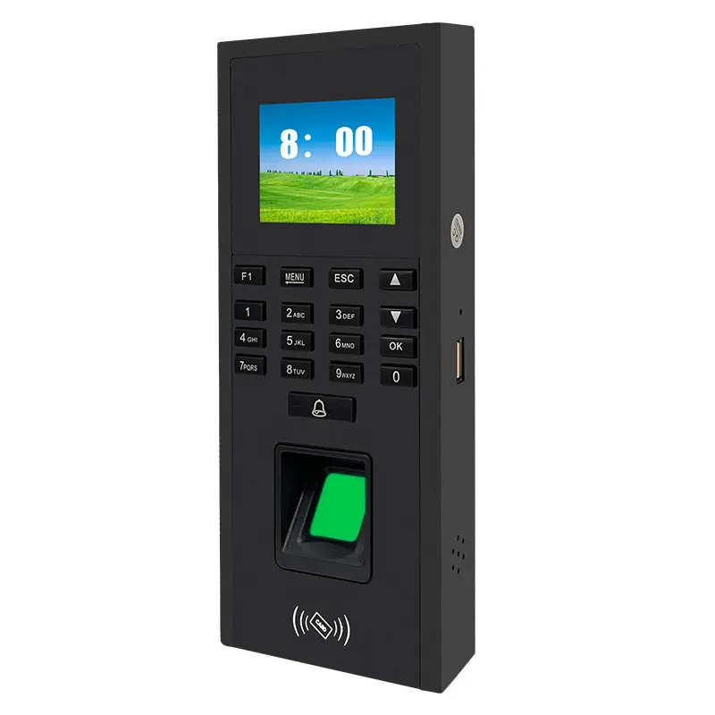 All in One Fingerprint Password Card Access Attendance Terminal with Electric Bolt and Magnetic Lock for Glass Door Use