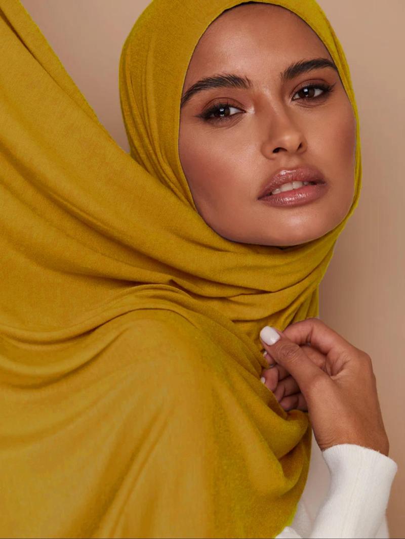 Women's Solid Color Khimar, Modest Casual Soft Comfortable Hijab for Daily Wear, Women's Islamic Clothing for All Seasons, Modesty