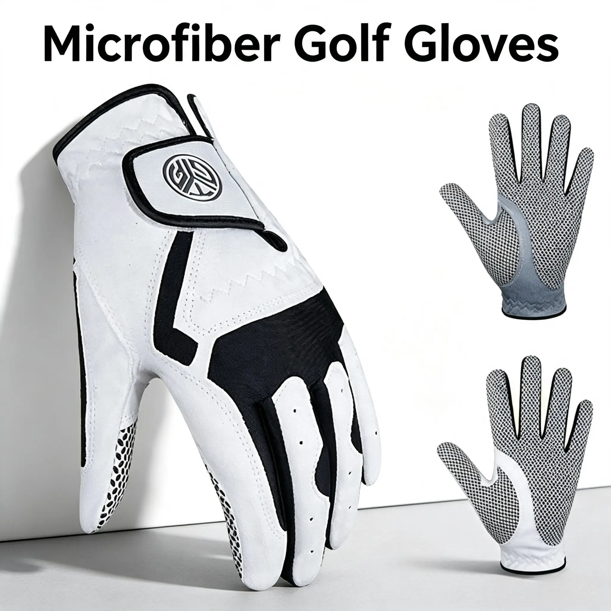 Golf Gloves, Microfiber & Breathable Mesh, Non-Slip Palm for Better Grip, Wear-Resistant Swing Glove for Outdoor Sports & Practice