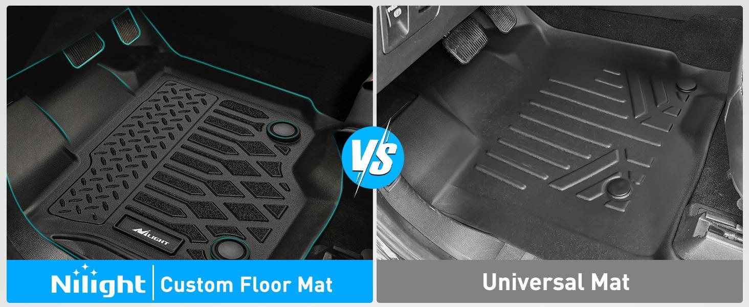 Nilight TPE Floor Mats for Chevy Silverado GMC Sierra Crew Cab 1500 2500 2500HD 3500HD 1999-2006, 2007 Silverado GMC Sierra Classic Body,2000-2006 Suburban Yukon XL Escalade ESV