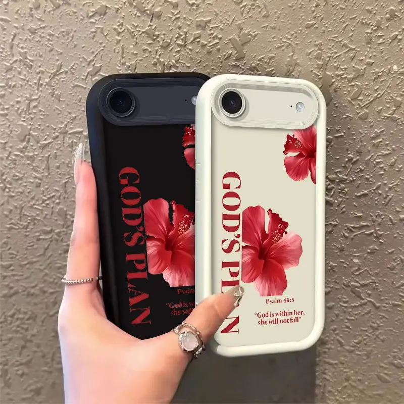 Phone case for iphone 17AIR Enhanced Peotection Gift TPU God's Plan Hibiscus Psalm 46:5 Case Full cover protection Celestial Eye Layered Phone Case ROOJTN2TW