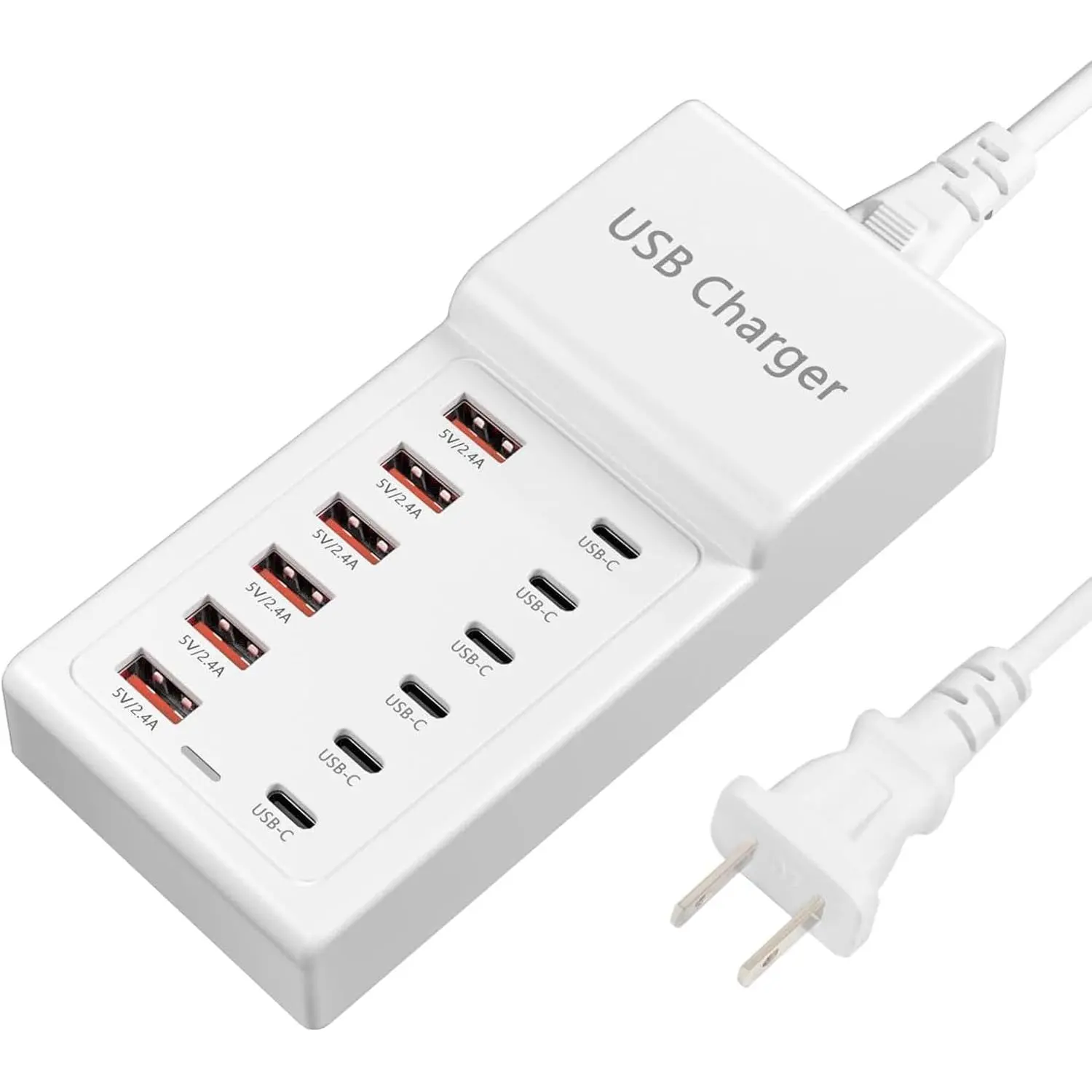 USB  Station, 12 Ports USB C Charger, 50W/10A MultiPort  Block[6 USBC+6 USBA], Compatible with  16/15/14/13//Tablet/Watch/Headphones and Multiple Charger Plug